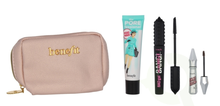 Benefit Top Trip Beauty Set 33.5 ml Porefessional Primer 22ml/Badgal Bang! Mascara 8,5gr/Gimme Brow+ #3 3gr/Pouch i gruppen SKØNHED & HELSE / Gaveæske / Gaveæske til hende hos TP E-commerce Nordic AB (C62960)