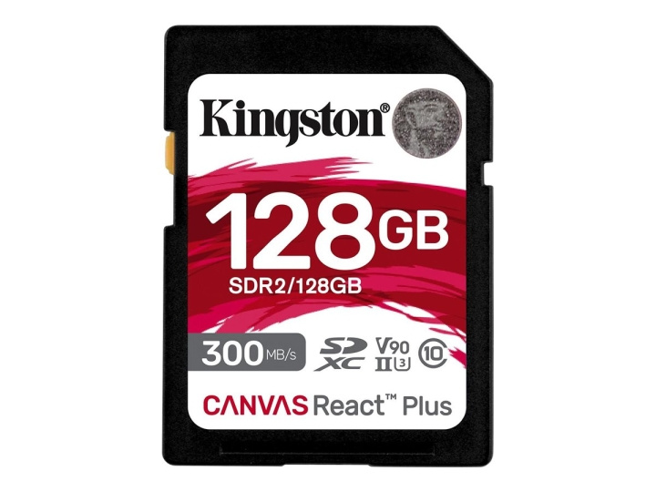 Kingston Canvas React Plus SDXC UHS-II Memory Card 128GB 300MB/s i gruppen HJEMMEELEKTRONIK / Lagringsmedier / Hukommelseskort / MicroSD/HC/XC hos TP E-commerce Nordic AB (C63030)