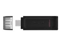 Kingston DataTraveler 70 128GB USB-C 3.2 Gen 1 Sort i gruppen HJEMMEELEKTRONIK / Lagringsmedier / USB-flash drev / USB 3.2 hos TP E-commerce Nordic AB (C63144)