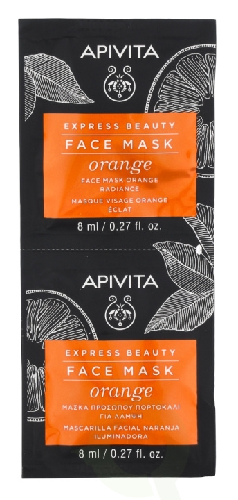 Apivita Express Beauty Face Mask Set 16 ml 2x8ml - Orange i gruppen SKØNHED & HELSE / Hudpleje / Ansigt / Masker hos TP E-commerce Nordic AB (C63429)