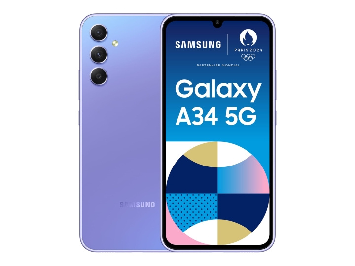 Samsung Galaxy A34 5G 6.6 128GB Violet i gruppen SMARTPHONES & TABLETS / Mobiltelefoner & smartphones hos TP E-commerce Nordic AB (C63564)