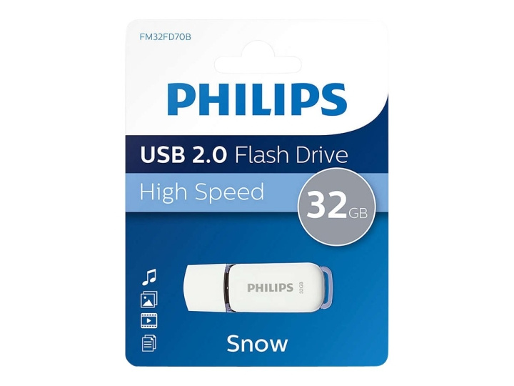 Philips FM32FD70B Snow Edition 2.0 32GB USB 2.0 Hvid i gruppen HJEMMEELEKTRONIK / Lagringsmedier / USB-flash drev / USB 2.0 hos TP E-commerce Nordic AB (C63657)