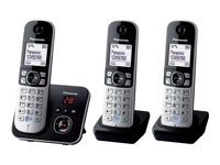 Panasonic KX-TG6823 Trådlös telefon utan nummerpresentation Svart i gruppen HJEMMEELEKTRONIK / Lyd & billede / Fast telefoni / Trådløse telefoner hos TP E-commerce Nordic AB (C63800)