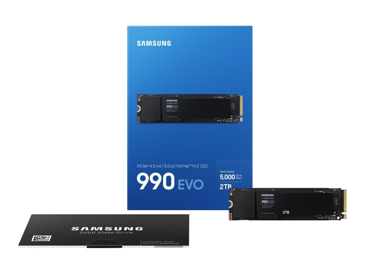 Samsung 990 EVO Solid state-drive MZ-V9E2T0BW 2TB M.2 PCI Express 4.0 x4 (NVMe) PCI Express 5.0 x4 (NVMe) i gruppen COMPUTERTILBEHØR / Computerkomponenter / Harddiske / SSD hos TP E-commerce Nordic AB (C63854)