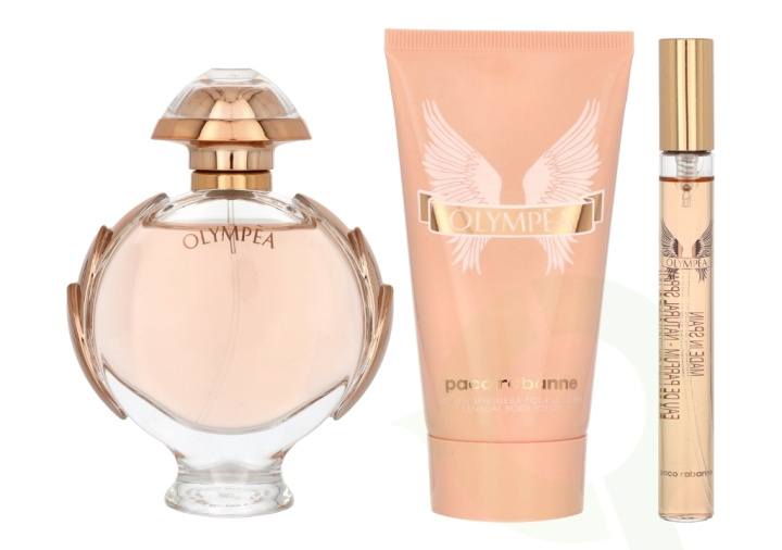 Paco Rabanne Olympea Giftset 135 ml Edp Spray 50ml/Travel Spray 10ml/Body Lotion 75ml i gruppen SKØNHED & HELSE / Gaveæske / Gaveæske til hende hos TP E-commerce Nordic AB (C64046)