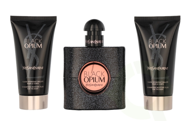 Yves Saint Laurent YSL Black Opium Giftset 150 ml Edp Spray 50ml/2x Body Lotion 50ml i gruppen SKØNHED & HELSE / Gaveæske / Gaveæske til hende hos TP E-commerce Nordic AB (C64095)