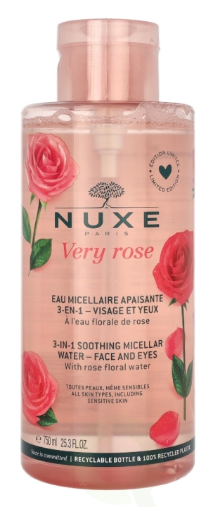 Nuxe Very Rose 3-In-1 Soothing Micellar Water 750 ml i gruppen SKØNHED & HELSE / Hudpleje / Ansigt / Rengøring hos TP E-commerce Nordic AB (C64211)