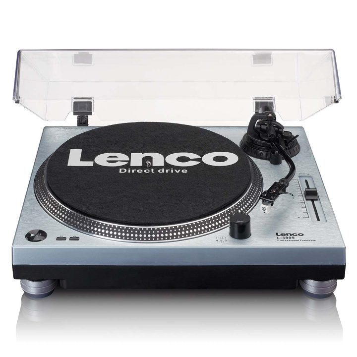 Lenco L-3809ME Direkte drev pladespiller med USB / PC-kodning Metallisk blå i gruppen HJEMMEELEKTRONIK / Lyd & billede / Hjemmebiograf, HiFi & Bærbar / Kompakt stereo & pladespiller hos TP E-commerce Nordic AB (C64480)