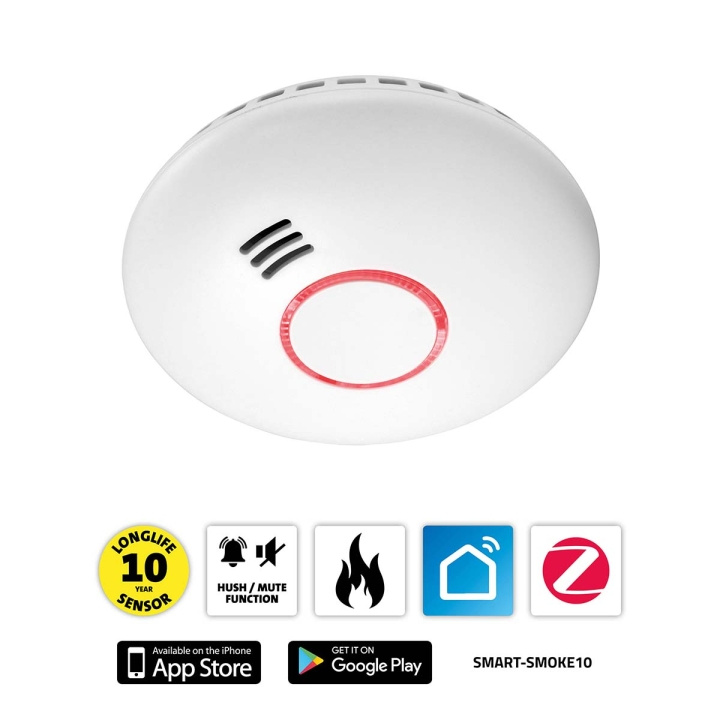 Alecto SMART-SMOKE10 ZigBee Smart røgalarm i gruppen HJEM, HUS & HAVE / Alarm, Sikkerhed & Overvågning / Brand, røg, gas / Røgalarmer hos TP E-commerce Nordic AB (C64504)