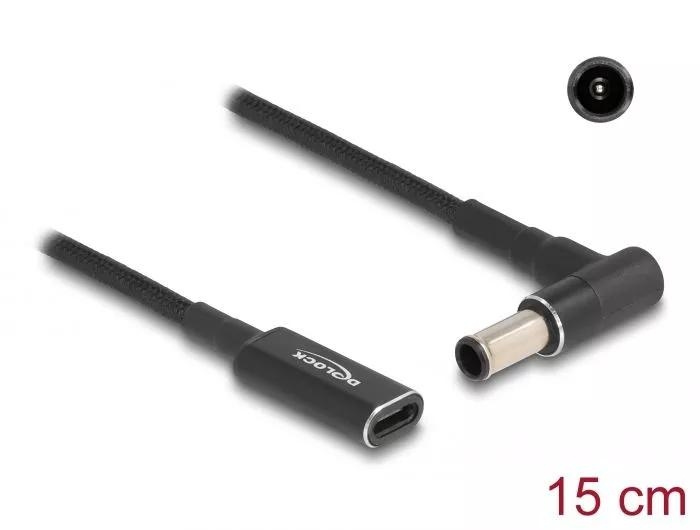 DeLOCK Laptop Charging Cable USB Type-C to Sony 6.0 x 4.3 mm 15 cm i gruppen COMPUTERTILBEHØR / Bærbare computere og tilbehør / Oplader / Opladere til laptops / Universal hos TP E-commerce Nordic AB (C64751)