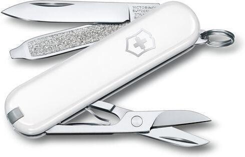 Victorinox Classic SD Falling Snow multitool, white i gruppen SPORT, FRITID & HOBBY / Friluftsliv / Multiværktøj og knive hos TP E-commerce Nordic AB (C64839)