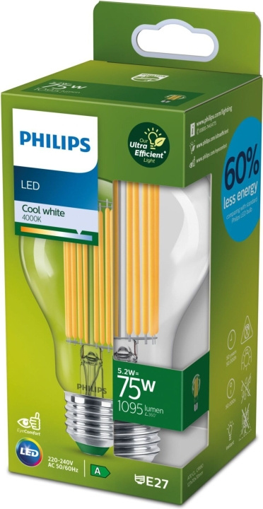 Philips Ultra Efficient LED-lamp, E27, 4000 K, 1095 lm i gruppen HJEMMEELEKTRONIK / Lys / LED lamper hos TP E-commerce Nordic AB (C64854)