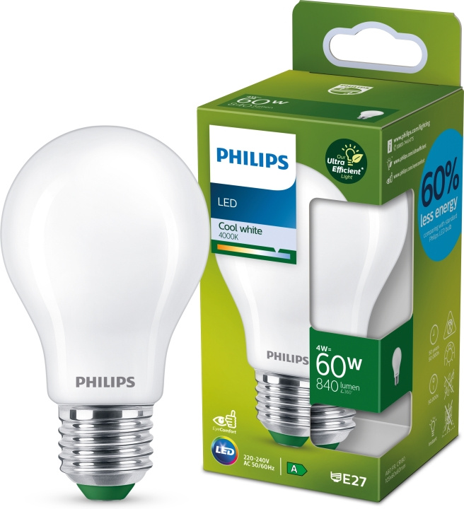 Philips Ultra Efficient LED-lamp, E27, 4000K, 840 lm i gruppen HJEMMEELEKTRONIK / Lys / LED lamper hos TP E-commerce Nordic AB (C64857)