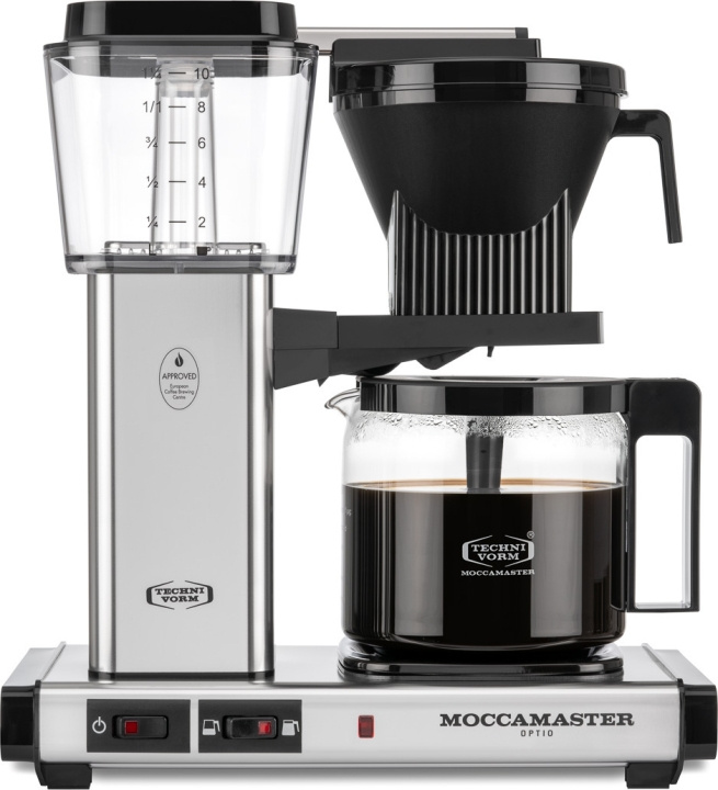 Moccamaster Optio coffee maker, silver i gruppen HJEM, HUS & HAVE / Husholdningsapparater / Kaffe og espresso / Kaffemaskiner hos TP E-commerce Nordic AB (C64859)