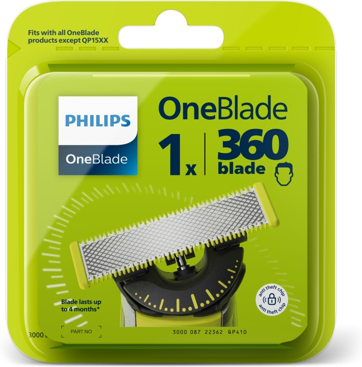 Philips QP410/50 OneBlade 360-ersättningsblad, 1 st i gruppen SKØNHED & HELSE / Hår og styling / Barbering og trimning / Barberskraber og tilbehør hos TP E-commerce Nordic AB (C64864)