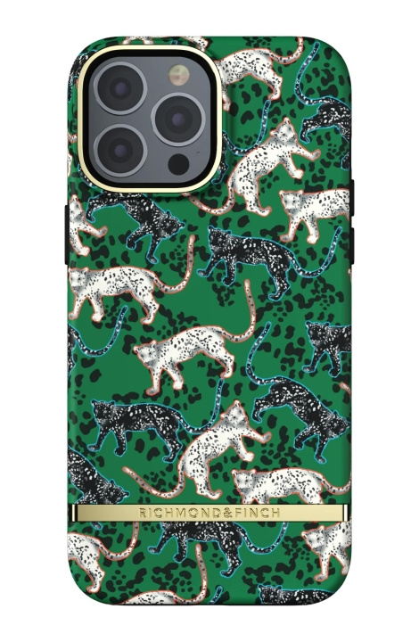 Richmond & Finch iPhone 13 Pro Max Freedom Case, Green Leopard i gruppen SMARTPHONES & TABLETS / Mobil Beskyttelse / Apple / iPhone 13 Pro Max hos TP E-commerce Nordic AB (C64917)