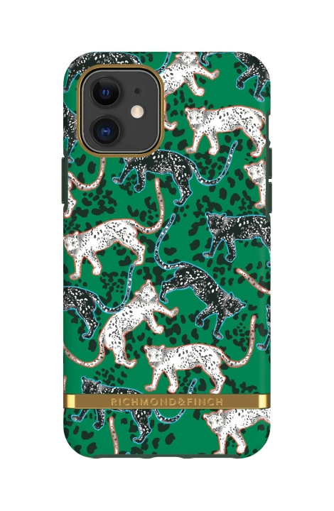 Richmond & Finch iPhone 11-etui, grøn leopard i gruppen SMARTPHONES & TABLETS / Mobil Beskyttelse / Apple / iPhone 11 / Cover hos TP E-commerce Nordic AB (C64919)
