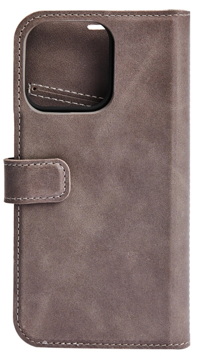 Essentials iPhone 13 Mini leather wallet, detachable, Grey i gruppen SMARTPHONES & TABLETS / Mobil Beskyttelse / Apple / iPhone 13 Mini hos TP E-commerce Nordic AB (C65008)