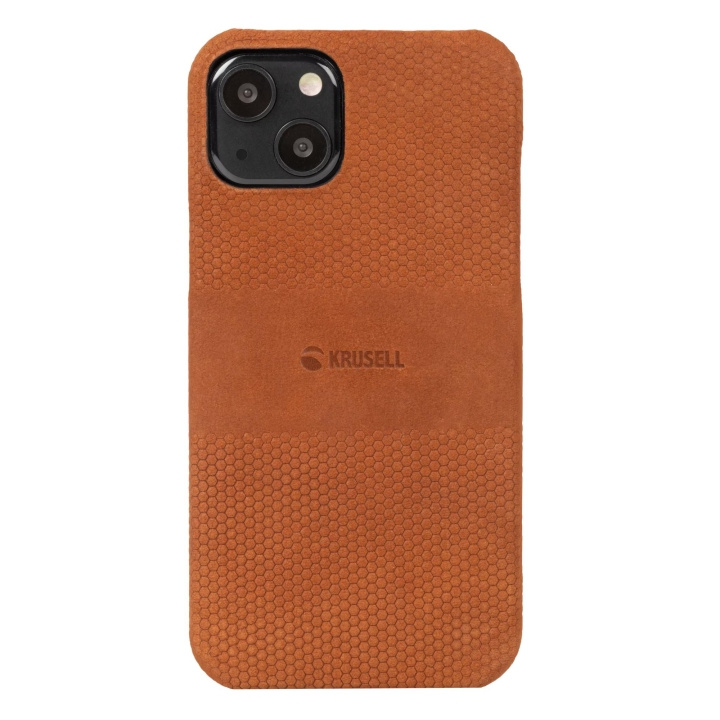Krusell iPhone 13 Mini Leather Cover, Cognac i gruppen SMARTPHONES & TABLETS / Mobil Beskyttelse / Apple / iPhone 13 Mini hos TP E-commerce Nordic AB (C65097)