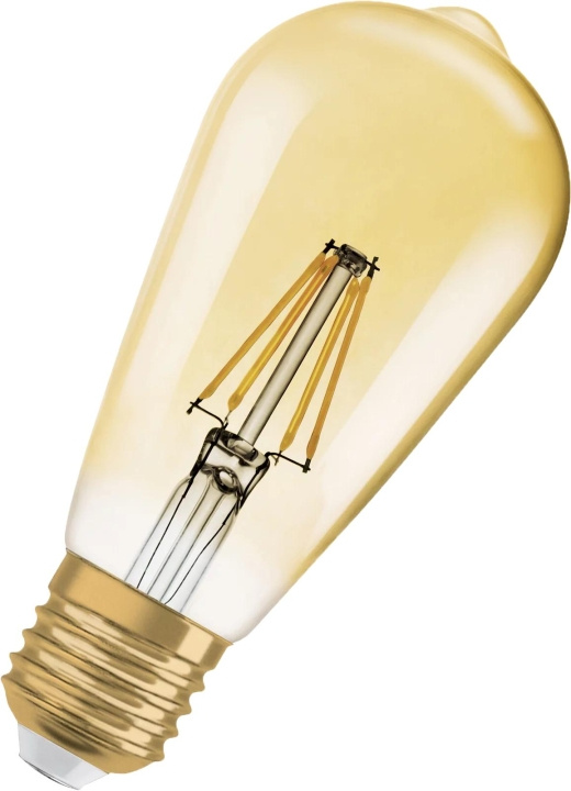 Osram 1906 LED edison fil gold 6,5W/824 (55W) E27 dim 2-pack i gruppen HJEMMEELEKTRONIK / Lys / LED lamper hos TP E-commerce Nordic AB (C65099)