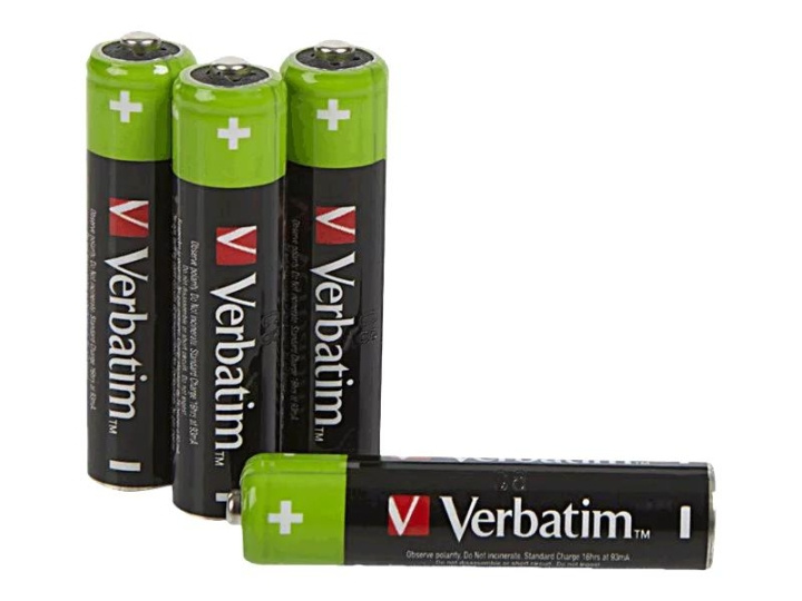 Verbatim Rechargable battery AAA 4 PACK / HR03 i gruppen HJEMMEELEKTRONIK / Batterier og opladere / Genopladelige batterier / AAA hos TP E-commerce Nordic AB (C65251)