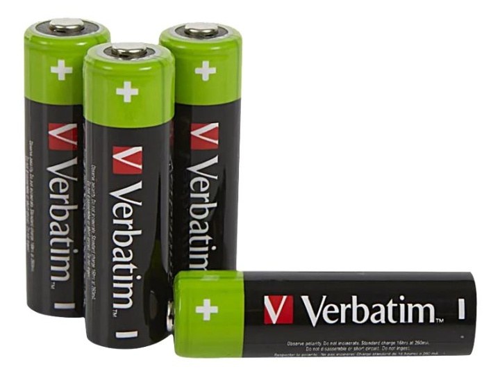 Verbatim Rechargable battery AA 4 PACK / HR6 i gruppen HJEMMEELEKTRONIK / Batterier og opladere / Genopladelige batterier / AA hos TP E-commerce Nordic AB (C65252)