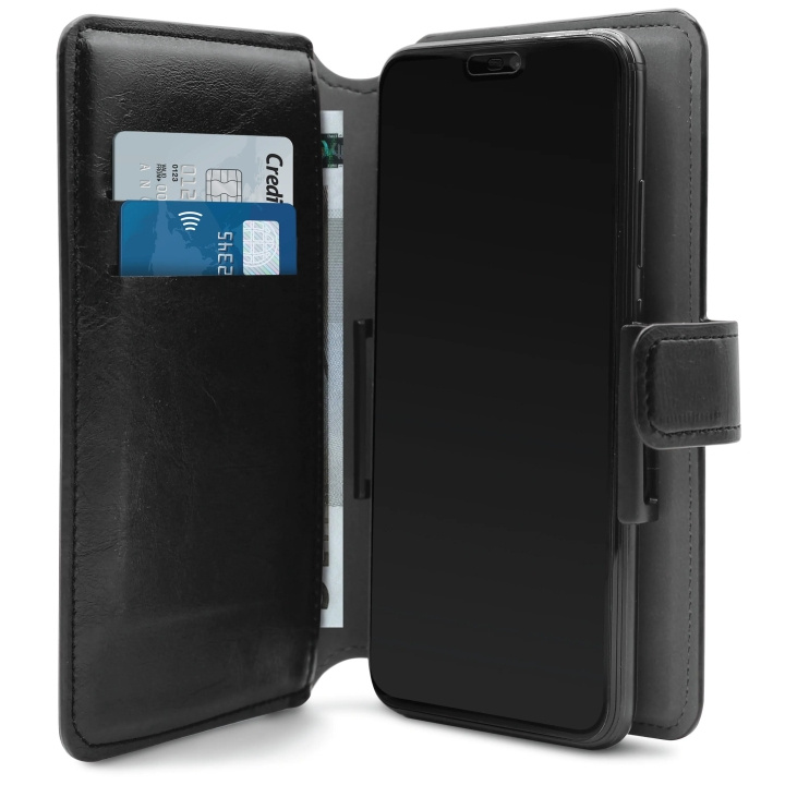 Puro Uni XL Ecoleather Case Adjustable SlideHolder Blk i gruppen SMARTPHONES & TABLETS / Mobil Beskyttelse / Universal Beskyttelse / Cover hos TP E-commerce Nordic AB (C65276)