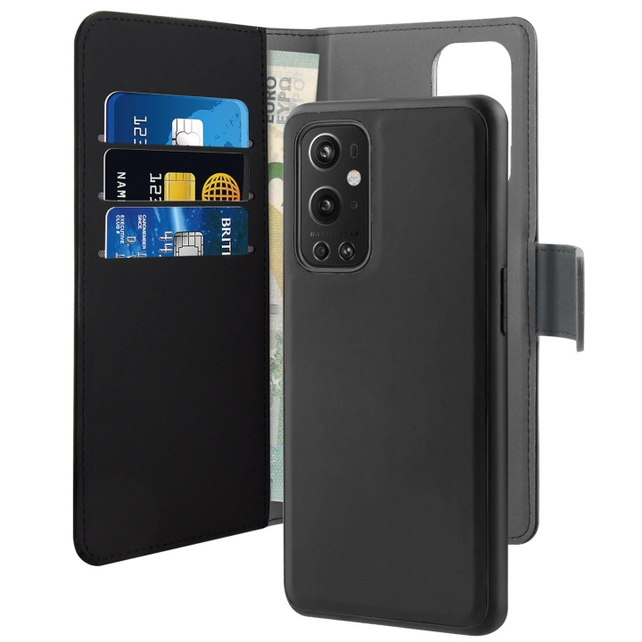 Puro OnePlus 9 Pro Wallet Detachable, Black i gruppen SMARTPHONES & TABLETS / Mobil Beskyttelse / OnePlus hos TP E-commerce Nordic AB (C65290)