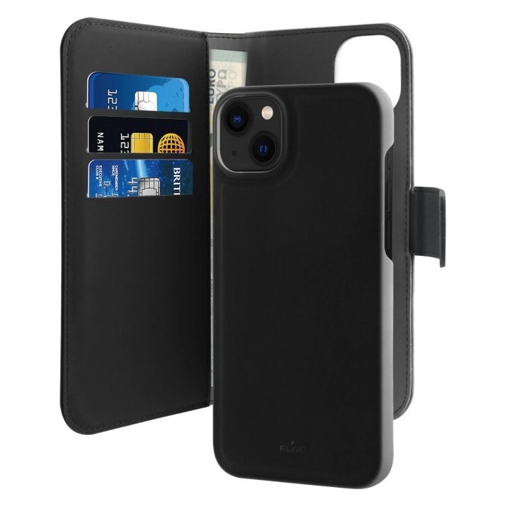 Puro iPhone 14 Plus Eco-Leather wallet, Black i gruppen SMARTPHONES & TABLETS / Mobil Beskyttelse / Apple / iPhone 14 hos TP E-commerce Nordic AB (C65311)