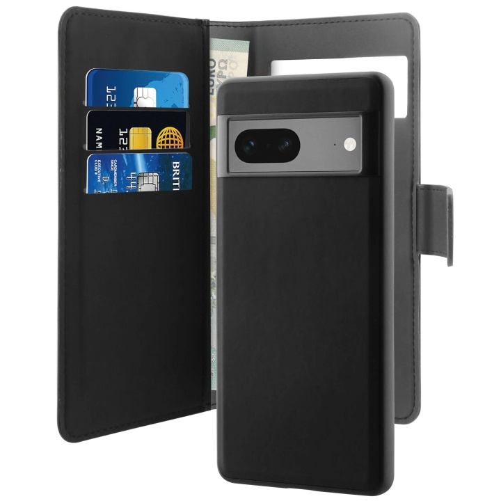Puro Google Pixel 7 wallet, detachable, black i gruppen SMARTPHONES & TABLETS / Mobil Beskyttelse / Google hos TP E-commerce Nordic AB (C65314)