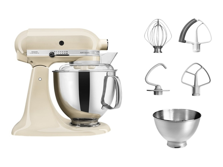 KitchenAid Artisan 5KSM175PSEAC Køkkenmaskine 4.8liter Fløde i gruppen HJEM, HUS & HAVE / Husholdningsapparater / Foodprocessor og køkkenassistenter / Foodprocessor hos TP E-commerce Nordic AB (C65353)