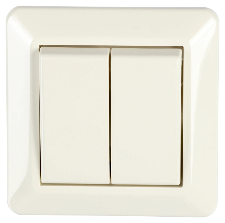 Nordic Quality ELKO 2 x 1 poll Installation switch 16A / 250V, IP20, Flush i gruppen HJEM, HUS & HAVE / Smart hjem / Smart home systemer hos TP E-commerce Nordic AB (C65762)