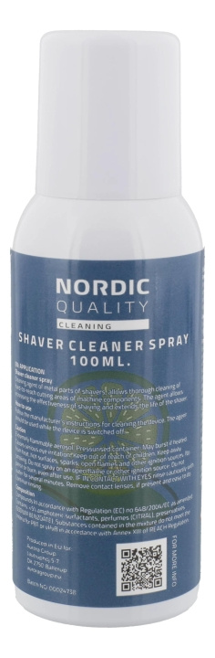 Nordic Quality Cleaning Spray for Shavers, 100ml i gruppen SKØNHED & HELSE / Hår og styling / Barbering og trimning / Tilbehør til barbering hos TP E-commerce Nordic AB (C65871)