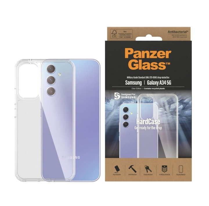 PanzerGlass HardCase Beskyttelsescover Gennemsigtig Samsung Galaxy A34 5G i gruppen SMARTPHONES & TABLETS / Mobil Beskyttelse / Samsung hos TP E-commerce Nordic AB (C65935)