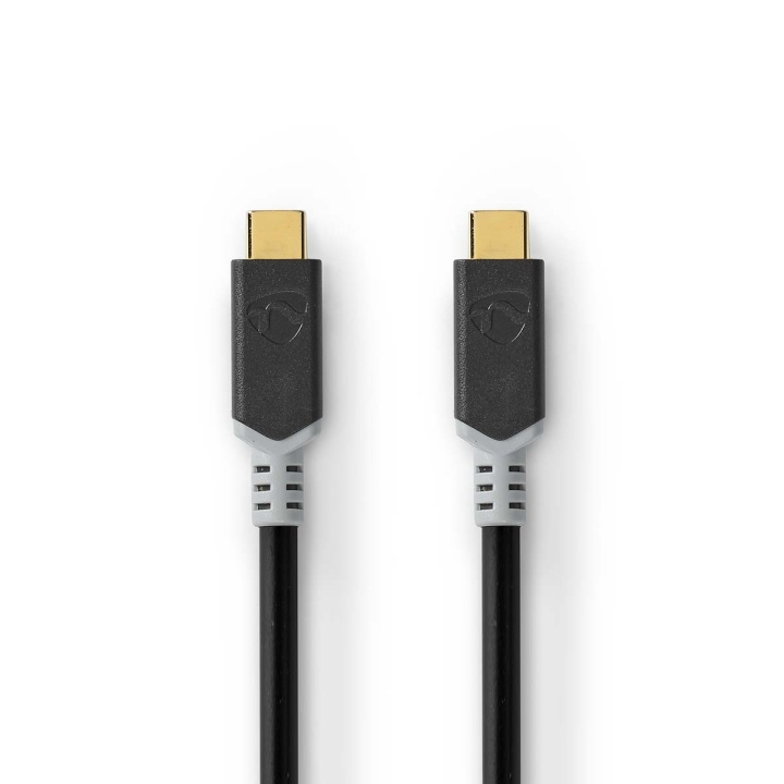 Nedis USB-kabel | USB 3.2 Gen 2x2 | USB-C™ Han | USB-C™ Han | 100 W | 4K@60Hz | 20 Gbps | Guldplateret | 2.00 m | Runde | PVC | Sølv | Box i gruppen COMPUTERTILBEHØR / Kabler og adaptere / USB / USB-C hos TP E-commerce Nordic AB (C66070)