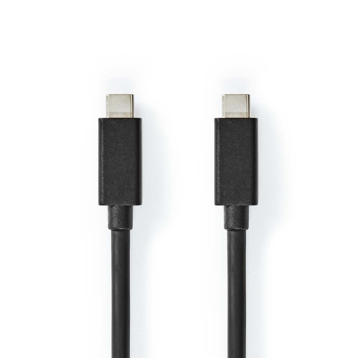 Nedis USB-kabel | USB 3.2 Gen 2 | USB-C™ Han | USB-C™ Han | 100 W | 4K@60Hz | 20 Gbps | Nikkelplateret | 1.00 m | Runde | PVC | Sort | Box i gruppen COMPUTERTILBEHØR / Kabler og adaptere / USB / USB-C hos TP E-commerce Nordic AB (C66103)
