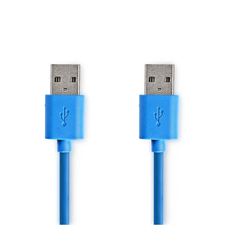 Nedis USB-kabel | USB 3.2 Gen 1 | USB-A Han | USB-A Han | 5 Gbps | Nikkelplateret | 2.00 m | Runde | PVC | Blå | Konvolut i gruppen COMPUTERTILBEHØR / Kabler og adaptere / USB / USB-A / Kabler hos TP E-commerce Nordic AB (C66159)