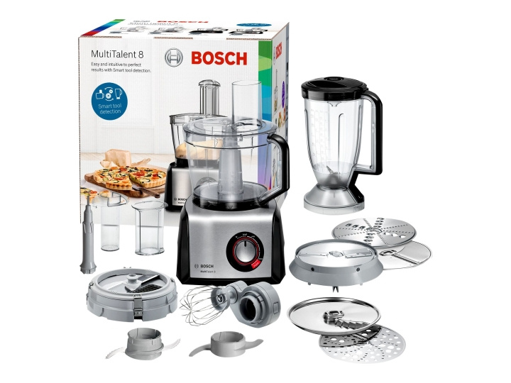 Bosch MultiTalent 8 MC812M865 Foodprocessor 3,9 liter Børstet rustfrit stål/sort i gruppen HJEM, HUS & HAVE / Husholdningsapparater / Foodprocessor og køkkenassistenter / Foodprocessor hos TP E-commerce Nordic AB (C66446)