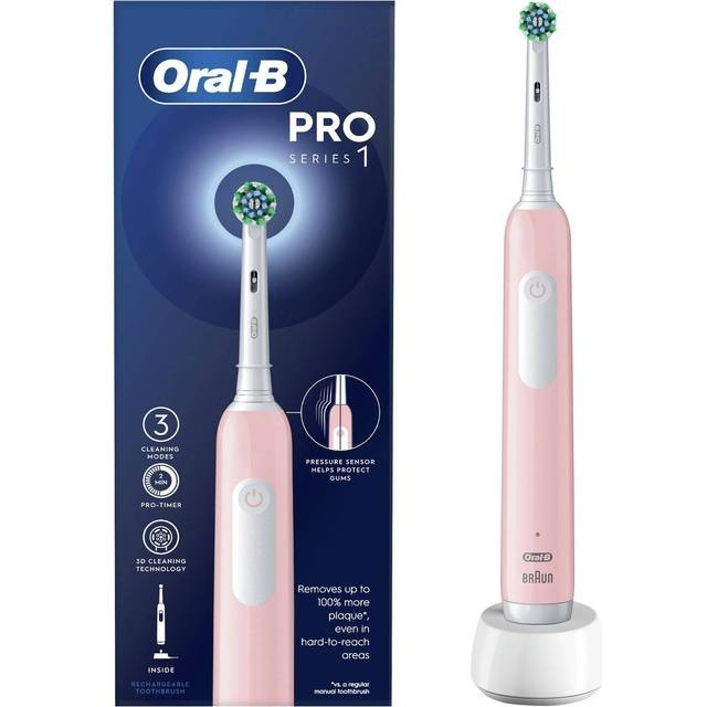 Oral B Pro Series 1 Pink Cross Action i gruppen SKØNHED & HELSE / Oral pleje / Elektriske tandbørster hos TP E-commerce Nordic AB (C67021)