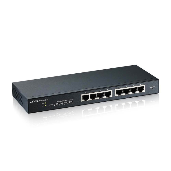 ZyXEL GS1900-8, 8 Porte L2 Smart Switch i gruppen COMPUTERTILBEHØR / Netværk / Switches hos TP E-commerce Nordic AB (C67347)