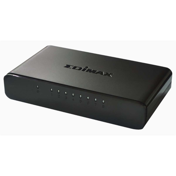 Edimax 8-ports 10/100 Mbit Fast Ethernet Desktop Switch i gruppen COMPUTERTILBEHØR / Netværk / Switches hos TP E-commerce Nordic AB (C67580)