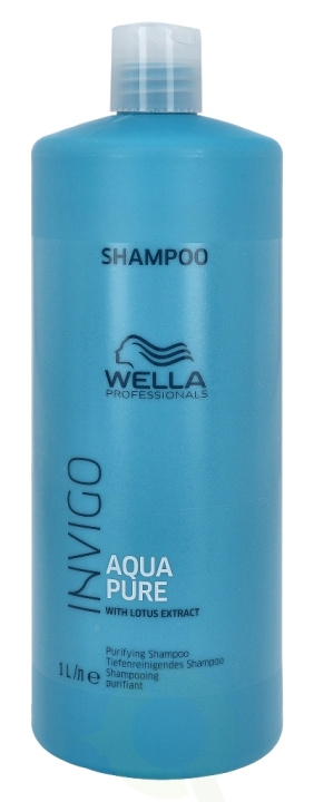 Wella Invigo - Balance Aqua Pure Purifying Shampoo 1000 ml With Lotus Extract i gruppen SKØNHED & HELSE / Hår og styling / Hårpleje / Shampoo hos TP E-commerce Nordic AB (C67763)