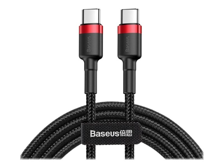 Baseus Cafule USB 2.0 USB Type-C kabel 1m Sort Rød billede