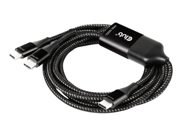 Club 3D USB Type-C kabel 1.83m Sort Hvid billede