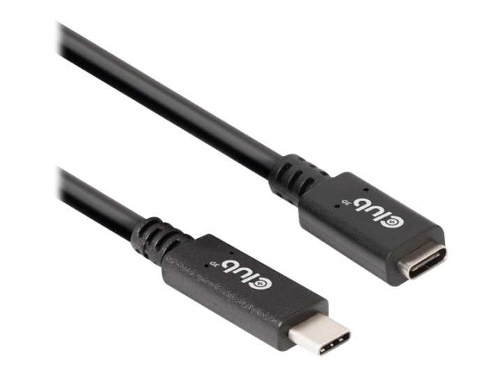 Club 3D USB Type-C forlængerkabel 1m Sort billede