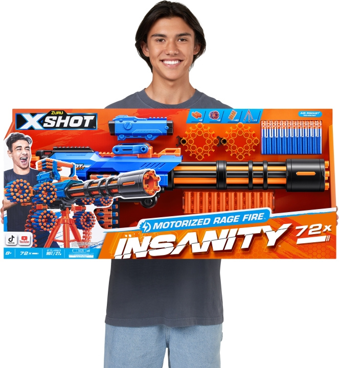 X-Shot Insanity-Motorized Age Fire Gatlin Gun med stativ - skumgummipistol i gruppen LEGETØJ, BØRN & BABY / Legetøj / Legetøj hos TP E-commerce Nordic AB (C68047)