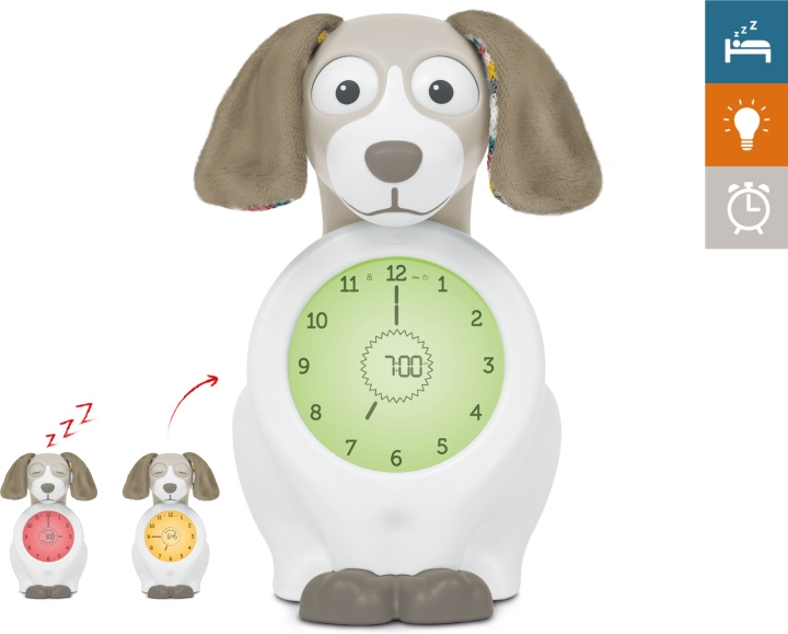 Zazu Davy vækkeur med søvnrytme, hund, taupe i gruppen HJEM, HUS & HAVE / Ure og tællere / Vækkeure hos TP E-commerce Nordic AB (C68070)