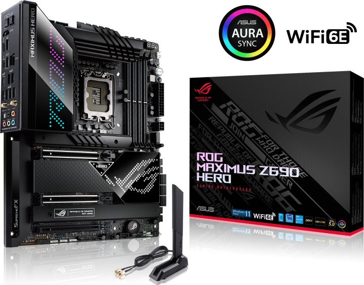 ASUS ROG MAXIMUS Z690 HERO LGA 1700 ATX-bundkort i gruppen COMPUTERTILBEHØR / Computerkomponenter / Bundkort hos TP E-commerce Nordic AB (C68285)