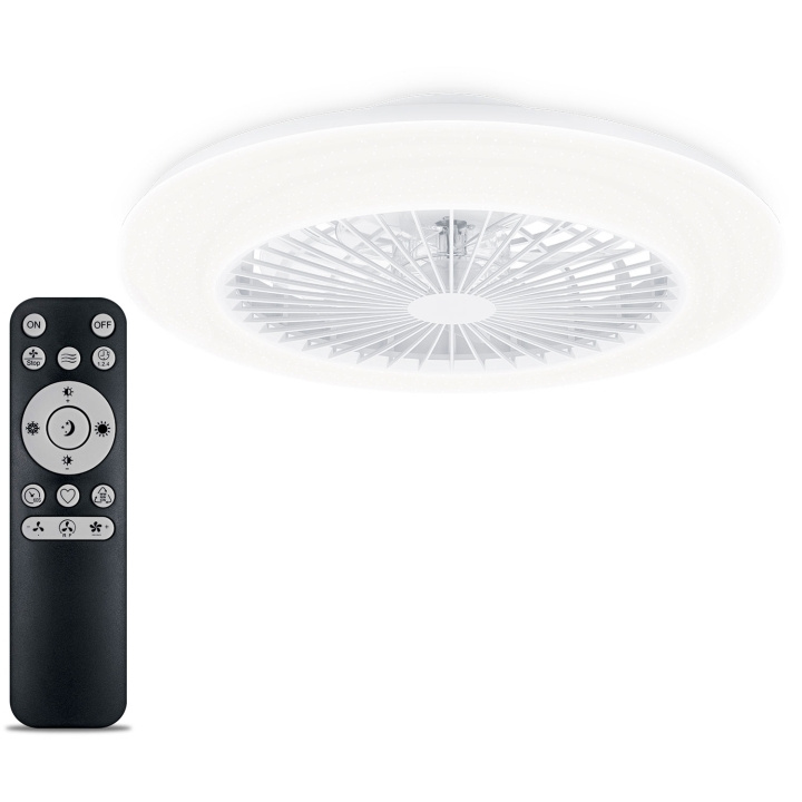 Philips Amigo Takfläkt med LED-belysning Varm-/kallvitt 6000 lm i gruppen HJEMMEELEKTRONIK / Lys / Loftslamper hos TP E-commerce Nordic AB (C68773)