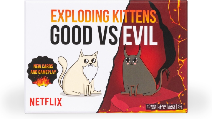 Exploding Kittens Good vs Evil Nordic - kortspil i gruppen LEGETØJ, BØRN & BABY / Spil / Brætspil hos TP E-commerce Nordic AB (C69119)